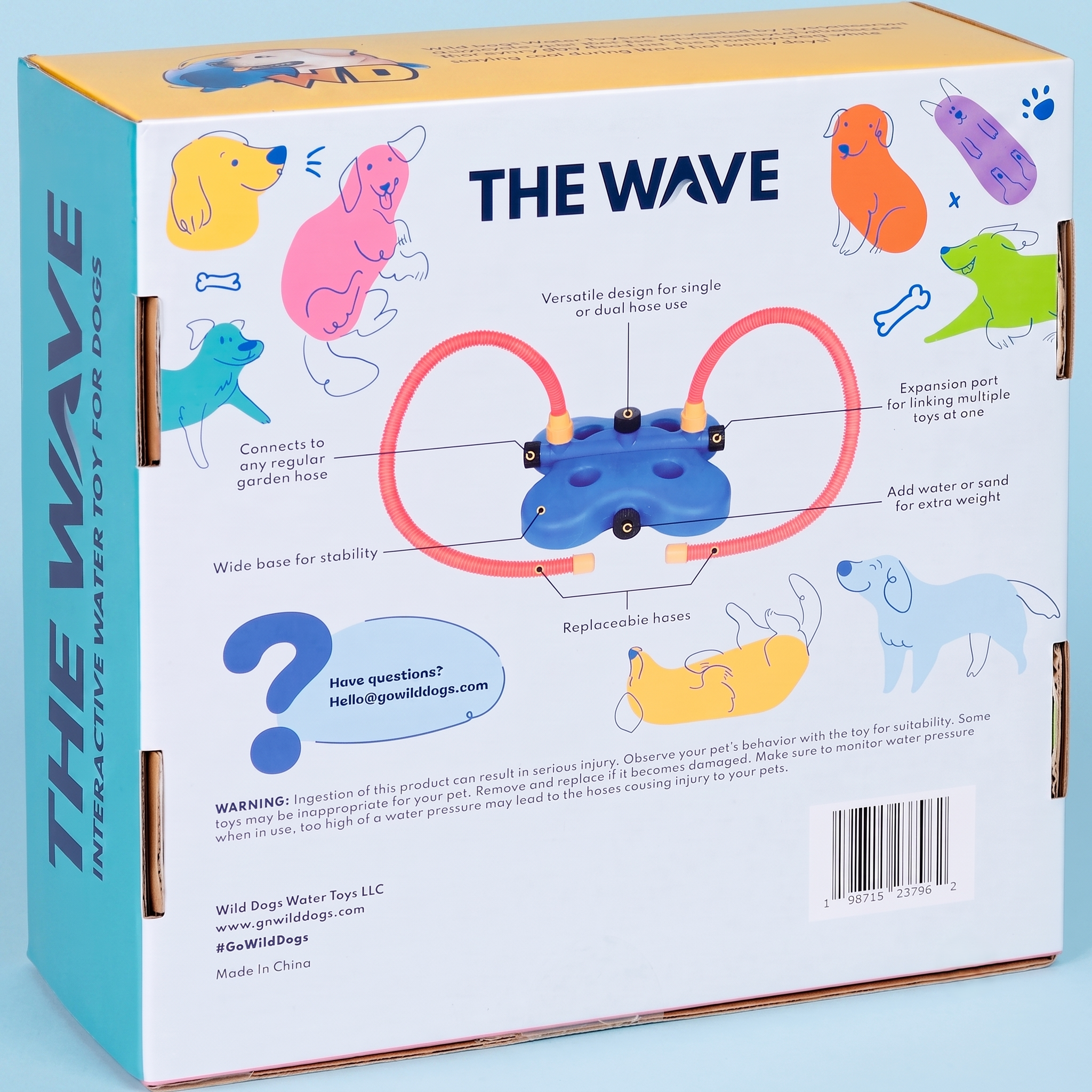 Wild Dogs The Wave - Ultimate Interactive Outdoor Water Toy for Dogs